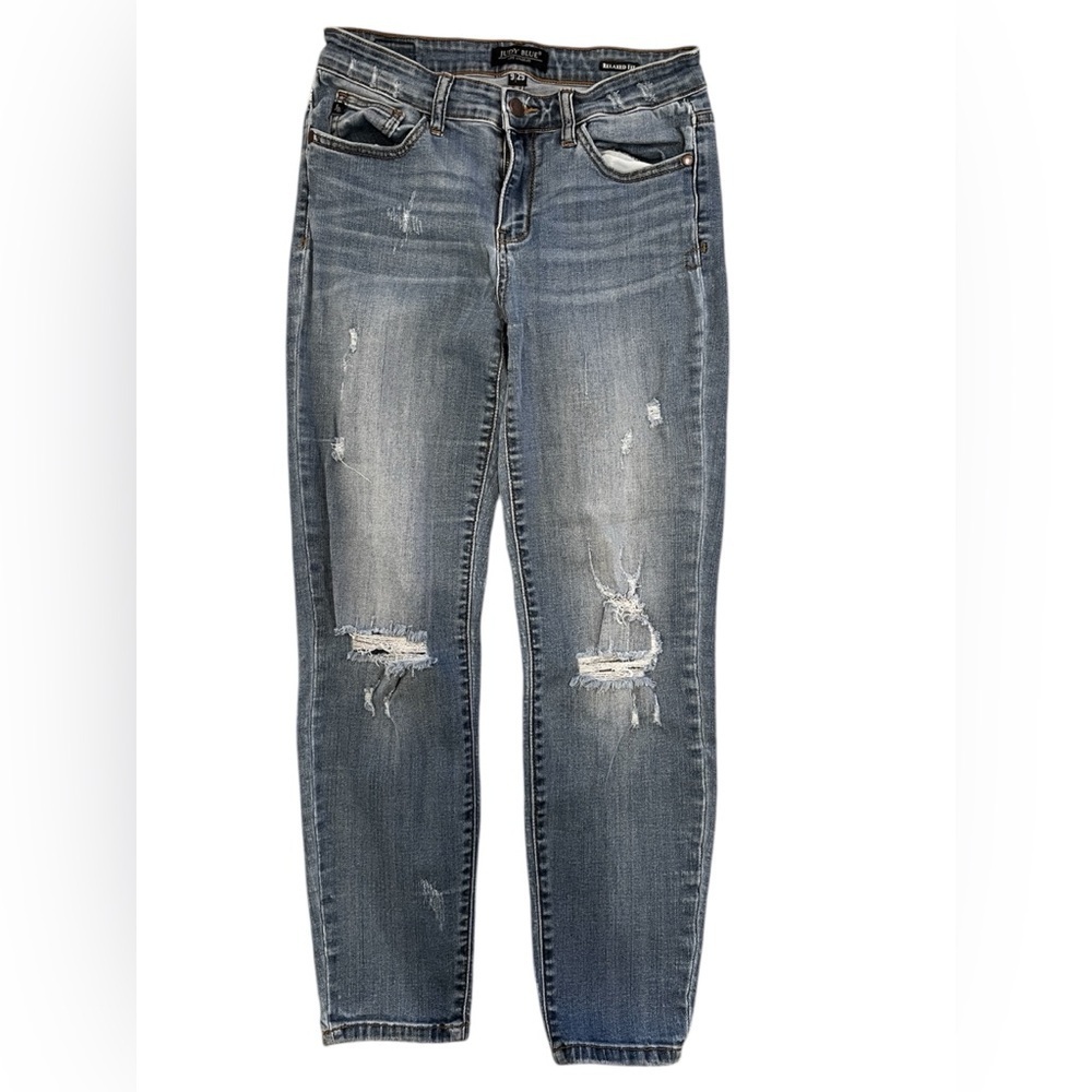 Judy Blue distressed relaxed fit jeans | Women’s Size 9